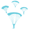 Skydiving tandem jump parachute