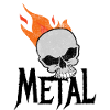 Skull metal Head Heavy Metal