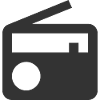 Radio | Symbole | Noir | idée cadeau