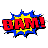 Bam comic slogan