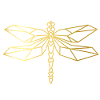 Cool golden dragonflies design!