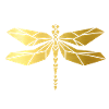 Cool golden dragonflies design!
