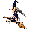 Witch on a broom