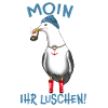 Möwe MOIN IHR LUSCHEN!