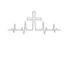 Christlicher Kreuz Herzschlag