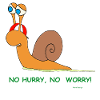 Escargot humoristique avec dicton - détendu