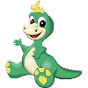 sitzender süßer Dino