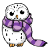 Schneeeule Lila