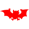 Bat in red