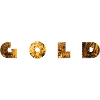 Gold font logo style