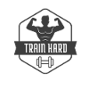 Train Hard - Fitness Gym Motif