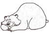 Cuddly grandpa bear sleeping