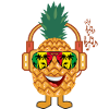 Pineapple with sunglasses
