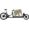 Elefant auf Lastenrad