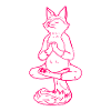 Renard en méditation