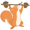 Squirrel during strength training