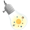Glühbirne Sonnensystem am Faden 2