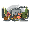 Campfire Forest Camping Duo