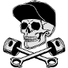 SKULL AND PISTONS