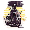 Motorrad Kurvenfahrt Rocket 3