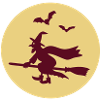 Witch on broom