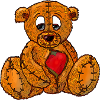 Teddybär mit gebrochenem Herz