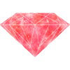 Red diamond ruby crystal gemstone