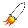 Condom rocket