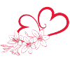 Heart flower, heart, flower,