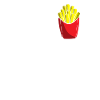 French fries in breast pocket