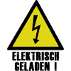 Electrically charged warning symbol