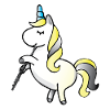 Einhorn spielt Querflöte