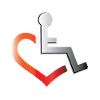 Wheelchair user with heart
