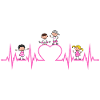 Heartbeat hjerte børn elsker pædagoger professionelle pink