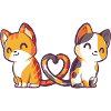 Katzen mit Herz Geschenk Idee