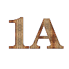 1A Wood Letter in Wood Grain