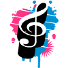 A clef as a graffiti