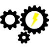 Gear cogs lightning