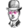 pink glasses