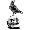 Skull mit Krähe