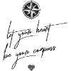 Heart compass black