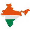 India Map Flag Inde