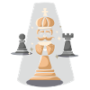 Roi d'échecs joueur d'échecs