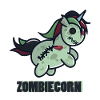 Infiziertes Zombie-Einhorn