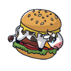 Cow in a burger