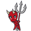 Devil with trident