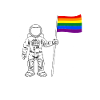 Cadeau de l'astronaute LGBT