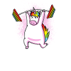 Einhorn Geschenk heben