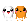 Halloween party slime ghosts