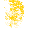 Gelbes Profil-Silhouette Muster